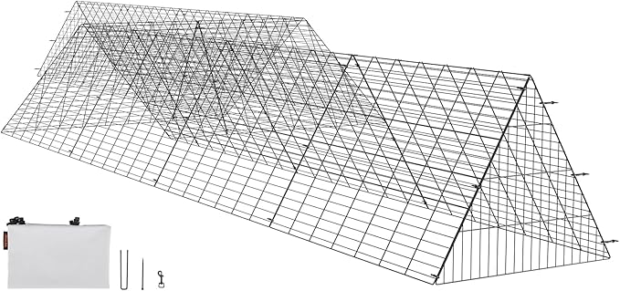 VEVOR Chicken Tunnels for Yard, Metal Poultry Playpen for Outside with Waterproof Cover, 118.1 x 28 x 24.2 inch (LxWxH), Easy to Setup, Also Widely Used for Ducks, Rabbits, Geese Coop