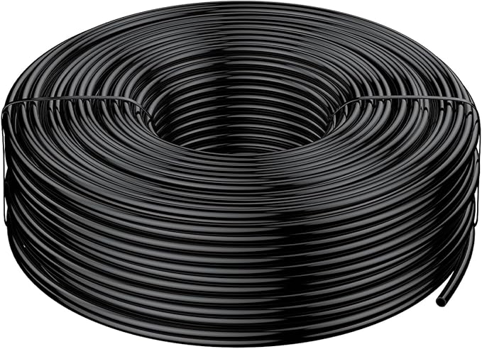 Pawfly 200 ft. 1/4 Drip Irrigation Tubing, Blank Distribution Tubing for Drip Irrigation System, Drip Irrigation Hose Roll for Garden Watering System