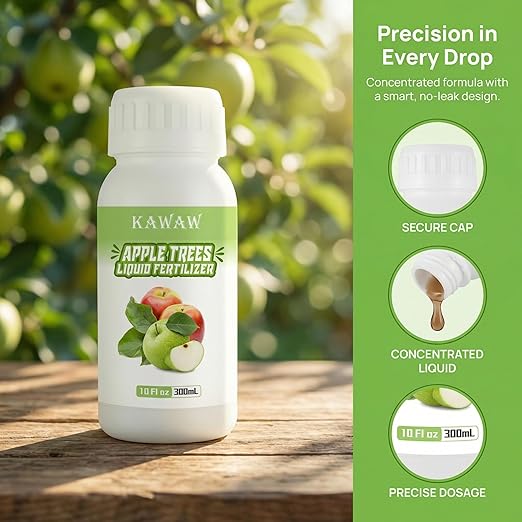 10 oz Organic Apple Tree Fertilizer & Liquid Fruit Tree Plant Food - Microbial Probiotic Nutrient Solution for Root Growth & Green Leaves