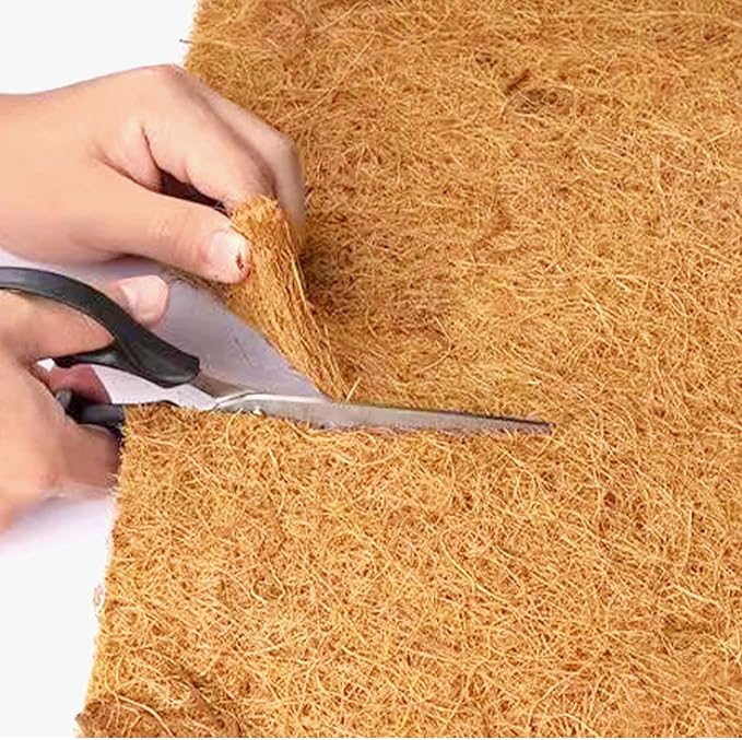 SUNYAY 12x40 inch Natural Coco Liner Roll Coconut Coir Liner Sheets Coco Mat for Planter Window Box Flower Basket Garden Decoration Animal Pet Pad