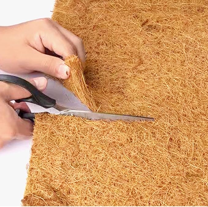SUNYAY 12x120 inch Natural Coco Liner Roll Coconut Coir Liner Sheets Coco Mat for Planter Window Box Flower Basket Garden Decoration Animal Pet Pad Liner