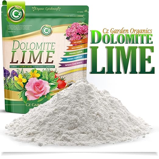 Organic Dolomite Lime 10LB - Made in USA - OMRI Listed - Garden Soil Amendment Fertilizer for Plants. Calcium/Magnesium Additive. Raise & Stabilize pH - Earthbox Tomatoes & Peppers Blossom End Rot