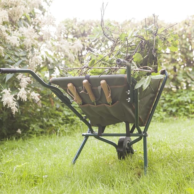 Esschert Design gt138 Foldable Wheelbarrow, Green