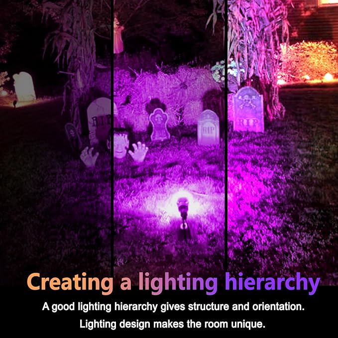 PAR38 Flood Purple Light Bulbs,2 Pack Dimmable,E26 Base Purple Flood Light Outoor(20W Replace to 200W),Halloween Light Bulb for Outside,Christmas,Holiday Lighting