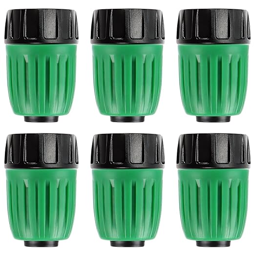 RedChili 6 Pcs 1/2 Inch Drip Irrigation Tubing to Faucet/Garden Hose Adapter, 3/4" FHT to 1/2" (1/2" ID x0.6-0.65" OD) Drip Irrigation Fittings Female Garden Hose Water Line Connector