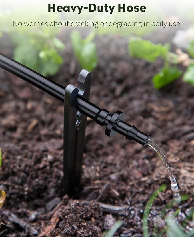 Pawfly 50 ft. 1/4 Drip Irrigation Tubing, Black Distribution Tubing, Blank PVC Drip Irrigation Hose Roll for Garden Watering, Drip Irrigation Part for Drip Irrigation System, PVC Drip Line