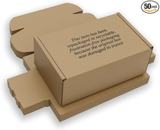(50 Pack) Cardboard Shoe Boxes – Medium 12x9x4.125 Inch | Heavy Duty Shoe Boxes for Shipping – Corrugated Mailing Boxes with Self-Locking Lid – Excellent as Replacement Shoeboxes & Gift Packaging