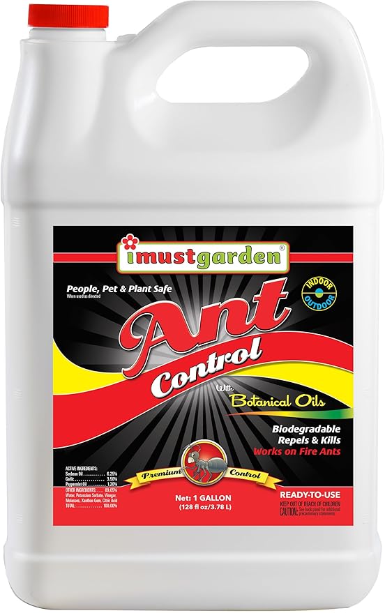 I Must Garden Ant Control - Kills & Repels - Pet & People Safe - Fast-Acting Natural Ant Repellent Spray for Indoor & Outdoor Use - 32oz Spray