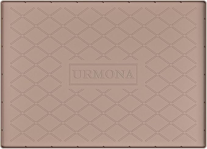 URMONA Under Sink Mat 28 x 22 in, Waterproof Silicone Cabinet Protector
