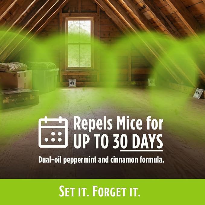 Grandpa Gus's Mouse Repellent Pouches, Natural Peppermint Oil, 16 Pouches | Cinnamon & Peppermint Oil Helps Repel Mice from Nesting in Home/Cabin/Boat/Car Storage/RV/Machinery/Shed, Kid & Pet Safe