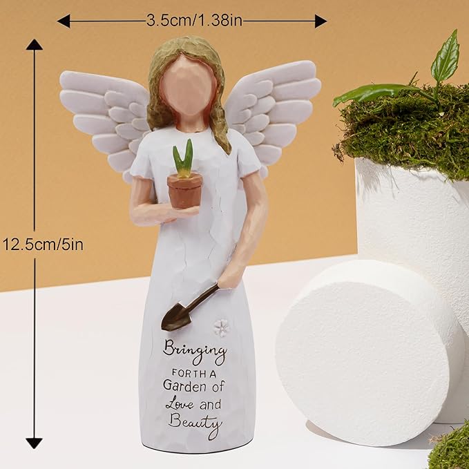 Gardening Gifts for Women, Gift for Gardeners Woman, Garden Gifts Women, Unique Gardening Gift, Garden Angel, Sculpted Hand-Painted Angel Figurine