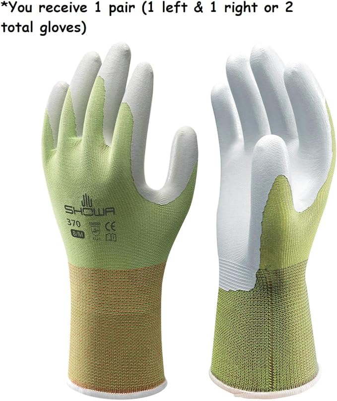 SHOWA Atlas 370B Professional Nitrile Work Gloves,for Landscaping, Gardening & Assembly, General Purpose Gloves