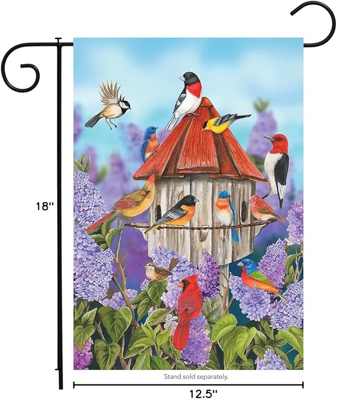 Briarwood Lane Birds and Lilacs Spring Garden Flag