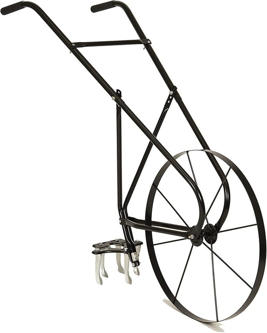 EarthWay 6500 High Wheel Tubular High Wheel Cultivator with Comfort Handle with 3- Position Adjustable, Quick Change Implements, and 24 Inch Steel Wheel