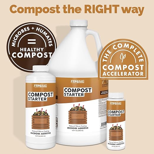 Compost Starter & Compost Accelerator – Liquid Compost Booster for Faster Breakdown & Richer Compost, 8 oz