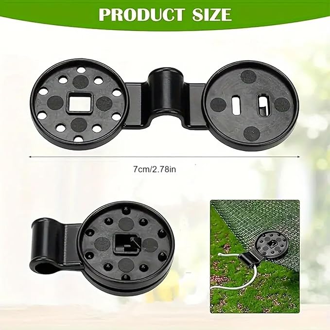2026 New Shade Cloth Heavy Duty Lock Grip, Shade Cloth Clips Windproof Awning Clamp Grip, Universal Shade Clothes Clips for Sun Shade Sail Tarpaulin Mesh Canopy Fence (20, Black)