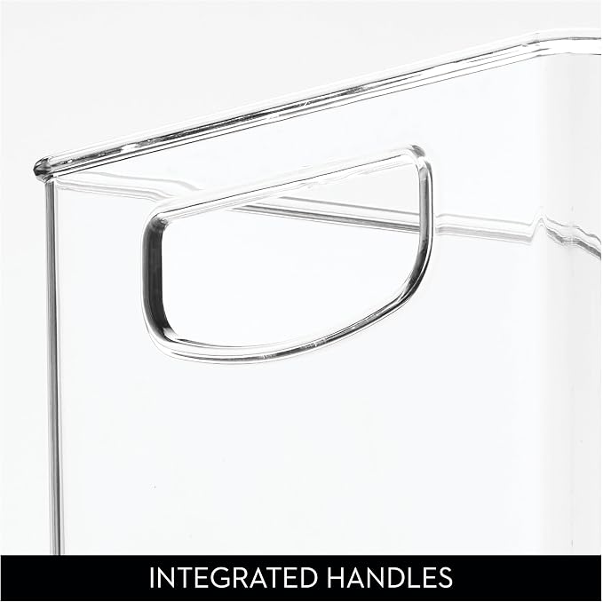 iDesign Stackable Clear Plastic Bin, 2-Pack