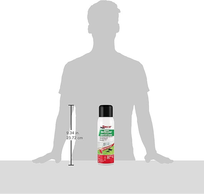 Tomcat Repellents Rodent Repellent Continuous Spray, 14 oz. | Indoor and Outdoor Mouse and Rat Deterrent, No-Stink Cinnamon, Peppermint and Garlic Essential Oil Formula