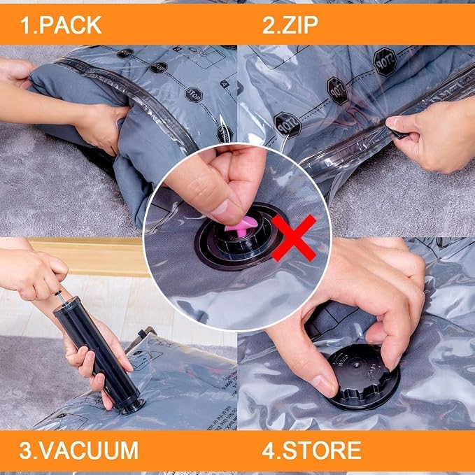 GONGSHI Vacuum Storage Bags with Electric Pump, 10-Pack, Small