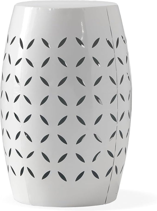 Christopher Knight Home Lilac Outdoor 12" Iron Side Table, White