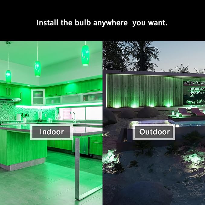 PAR38 Flood Green Light Bulbs,2 Pack Dimmable,E26 Base Green Flood Light Outoor(20W Replace to 200W),Halloween Light Bulb for Outside,Christmas,Holiday Lighting