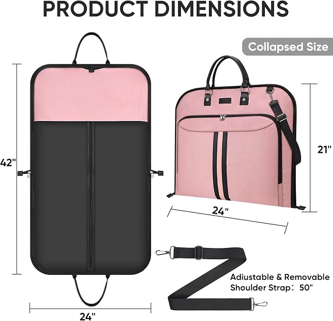 BALEINE Garment Bags for Travel, Water Resistant Carry on Suit Bag
