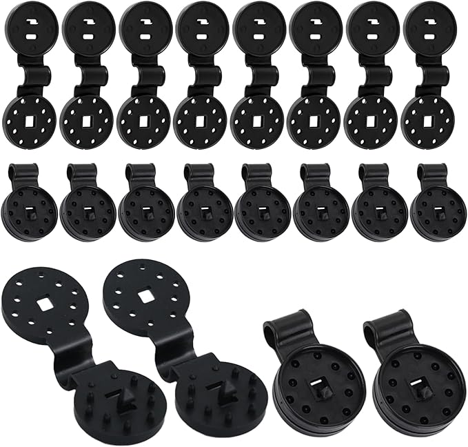 20pcs Shade Cloth Heavy Duty Lock Grip 1.5in Black Plastic Clip Garden Sun Shade Fixed Clamp Outdoor Sunshade Net Fixing Clip for Garden Sunshade Net Anti Bird Netting