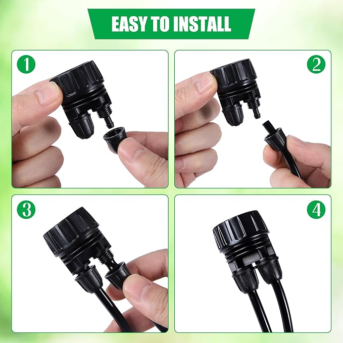 3/4'' to1/4'' Irrigation Hose Adapter, Drip Line to Faucet 3/4"Faucet Adapter to1/4" Irrigation tubing Drip Irrigation Hose Adapters, Garden Hose to 1/4 Tubing Adapter for Irrigation System