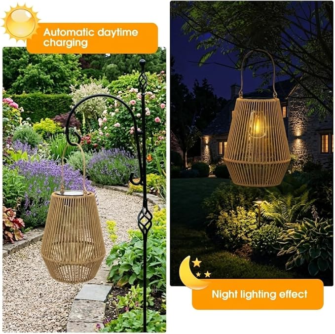 Solar Lanterns, KagoLing Solar Lanterns Outdoor Waterproof Gifts for Women Hanging Lights Outdoor Christmas Lamp Lights Decoration for Outside Garden,Yard,Patio,Porch,Trees,Lawn,Pathway Decor, 2 Pack