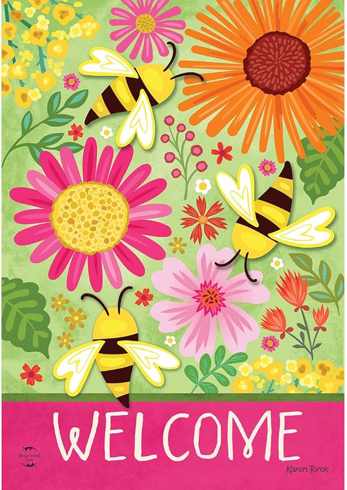 Briarwood Lane Buzzing Blooms Garden Flag
