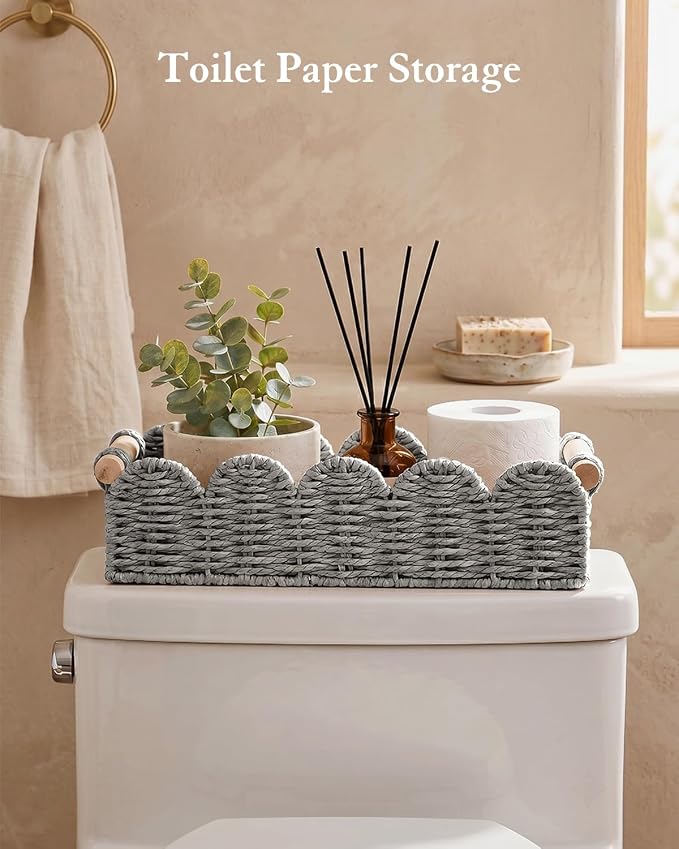 Toilet Paper Storage Basket for Toilet Tank, Bathroom Organizer