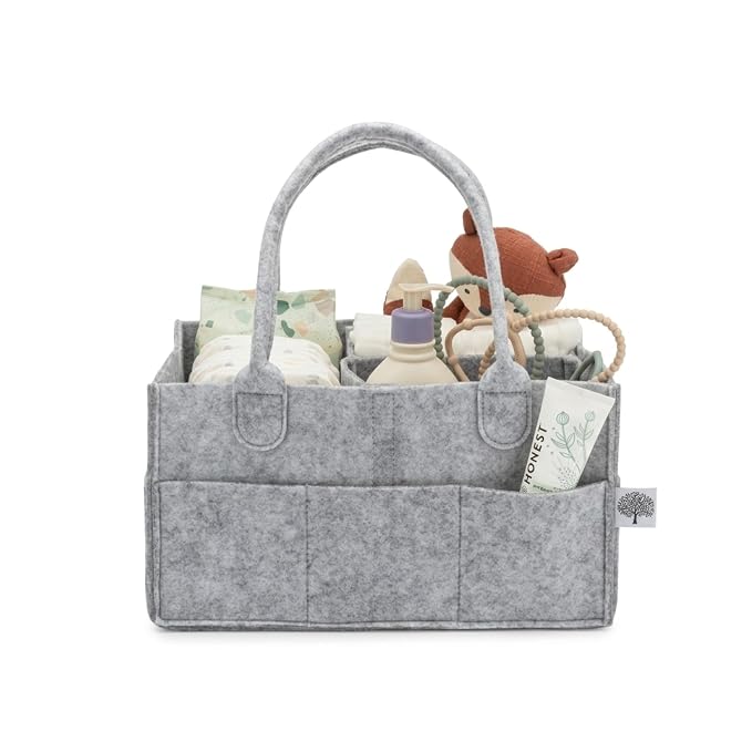 Parker Baby Co. Felt Diaper Caddy Organizer - Regular, Gray