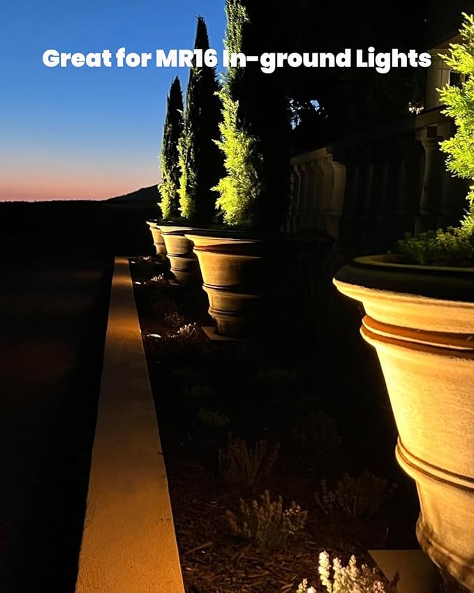MR16 LED Bulb, Outdoor Landscape MR16 Light Bulbs, 3W Gu5.3 Bi-pin Base 12V Low Voltage LED Spotlights Warm White 2700K-3000K for Landscape Lighting Garden Yard Lights 6-Pack