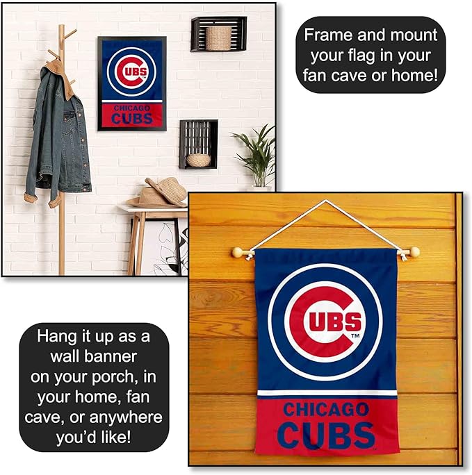 Chicago Baseball Double Sided Garden Flag
