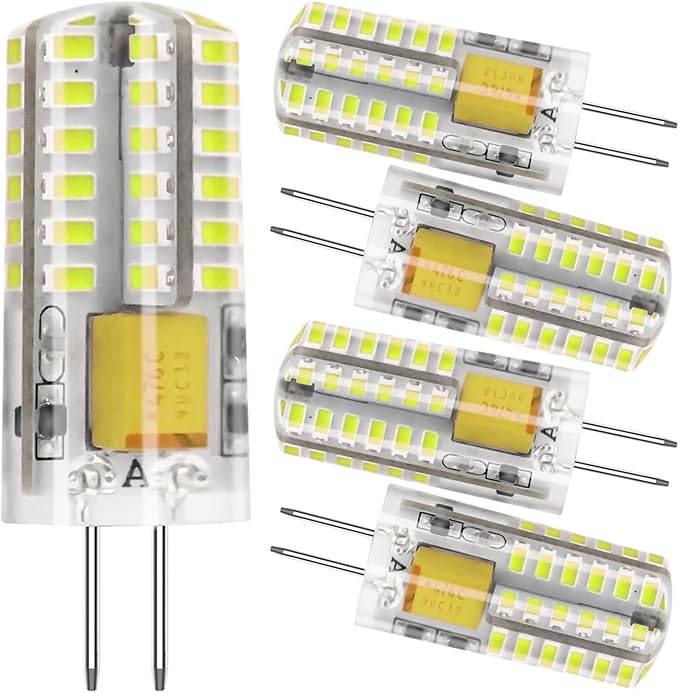 G4 LED Bulb 12V Bi Pin Base Replace 20W Halogen Bulbs for Home and Landscape Lighting Non-dimmable, 3W Daylight White 6000K, 5 Pcs