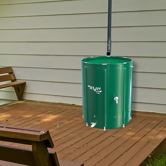 Rain Barrel Anti-Collapse Collapsible Rainwater Collection System,Portable Water Storage Tank,Garden Water Catcher (132G)