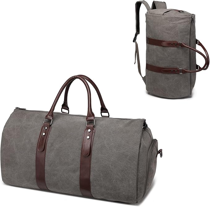 seyfocnia Convertible Travel Garment Bag,Carry on Garment Duffel Bag for Men Women - 2 in 1 Hanging Suitcase Suit Business Travel Bag