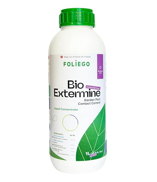 Insecticidal Soap Bioextermine, 33.8 oz Concentrate - Makes up to 130 gallons, Multipurpose Insecticide, Fungicide & Miticide for Organic Gardening