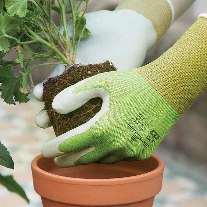 SHOWA Atlas 370B Professional Nitrile Work Gloves,for Landscaping, Gardening & Assembly, General Purpose Gloves