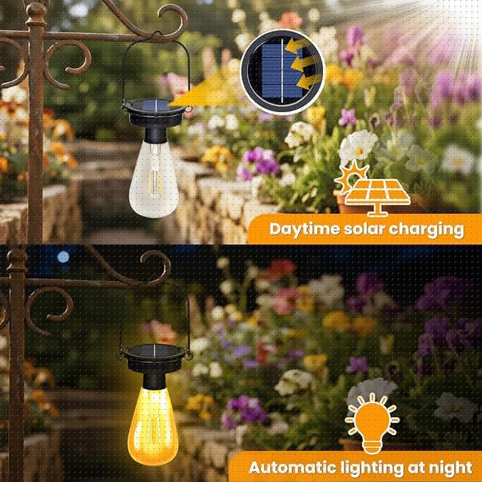 4 Pack Replacement Solar Light Tops,3.23in Solar Hanging Lantern Replacement Parts Outdoor Light Bulbs ,Small Waterproof Lantern for Outside Garden Patio Decor,DIY Gifts
