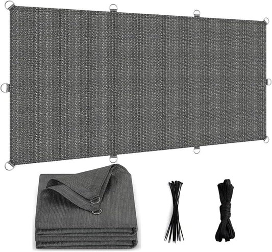 Sun Shade Cloth 8x25 FT, UV Block Outdoor Patio Shade Cover, Permeable and Tear Fade Resistant Rectangle Sunshade Fabric for Backyard, Porch, Pergola, Yard, Deck, Garden, Gray