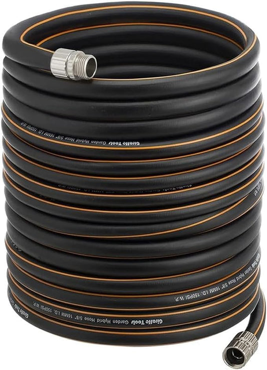 Giraffe Tools Garden Hose 5/8", Custom Length, Heavy Duty, No Kink, Flexible, Rubber Garden Hose, Leakproof Water Hose, 600 Burst PSI, 100ft Male to Female Hose