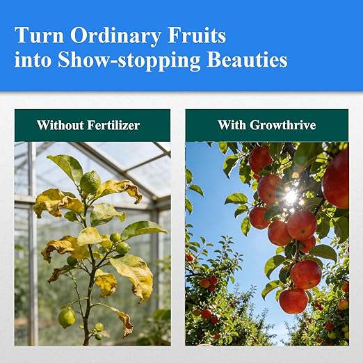 Organic Fruit Tree Fertilizer, Microbial Probiotic Plant Nutrient 17oz (502ml) – Natural Bio-Fermented Liquid Plant Food for Citrus, Lemon, Blueberry, Strawberry & Olive Tree, with Measuring Cup