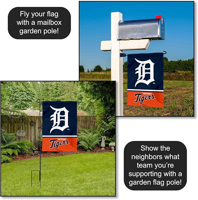 Detroit Baseball Double Sided Garden Flag