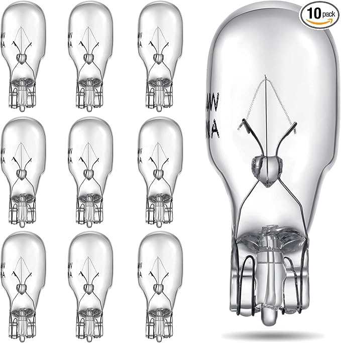 Riakrum T5 Landscape Light Bulbs 12 Volt 4 Watt Landscape Lighting Bulbs Low Voltage Wedge Base Replacement Lamp for Outdoor Garden Deck Yard(10 Pieces)
