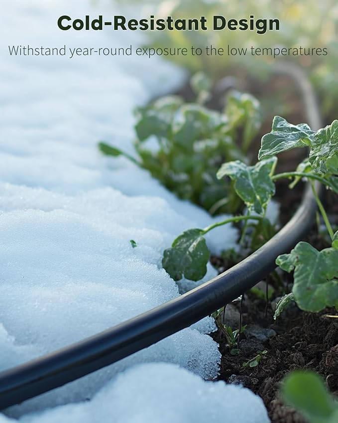 Pawfly 200 ft. 1/4 Drip Irrigation Tubing, Blank Distribution Tubing for Drip Irrigation System, Drip Irrigation Hose Roll for Garden Watering System