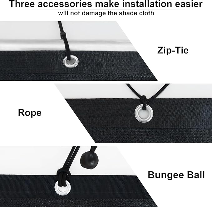 KANAGAWA 90% Sun Shade Cloth 12'X 16' Outdoor Pergola Shade Cover Canopy with Grommets UV Block Privacy Screen for Patio, Backyards, Outdoor, Carport, Garden, Black