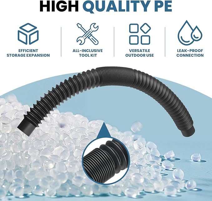 NBPLUS Rain Barrel Hose Connector Kit, linking Rainwater Overflow Barrels, Includes Hole Saw, Gaskets & Downspout Extension Diverter Adapter Accessories Parts Leak-Free Connection
