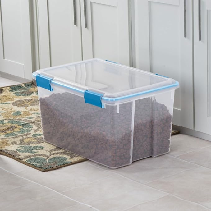 Sterilite Gasket Storage Box with Lids for Home & Office, 54 Quart, 8-Pack