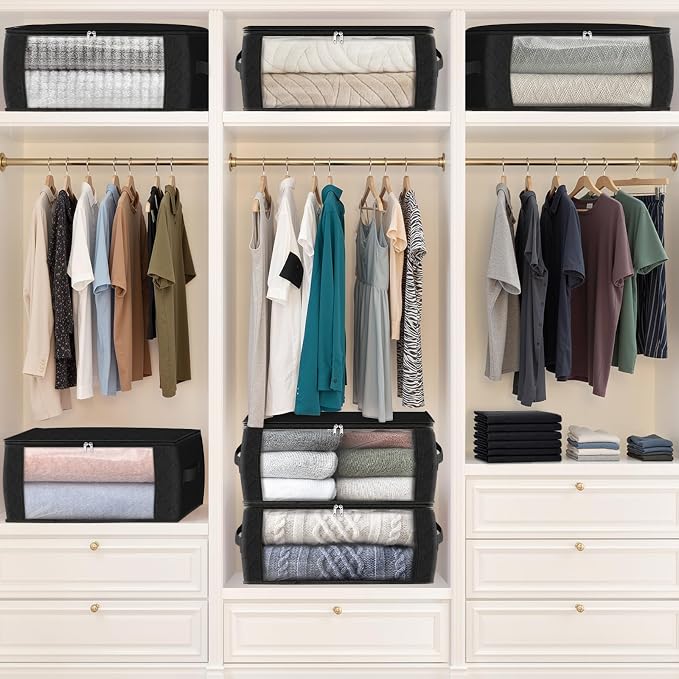 Fab totes 35L Closet Organizers, Foldable Under Bed Storage Containers